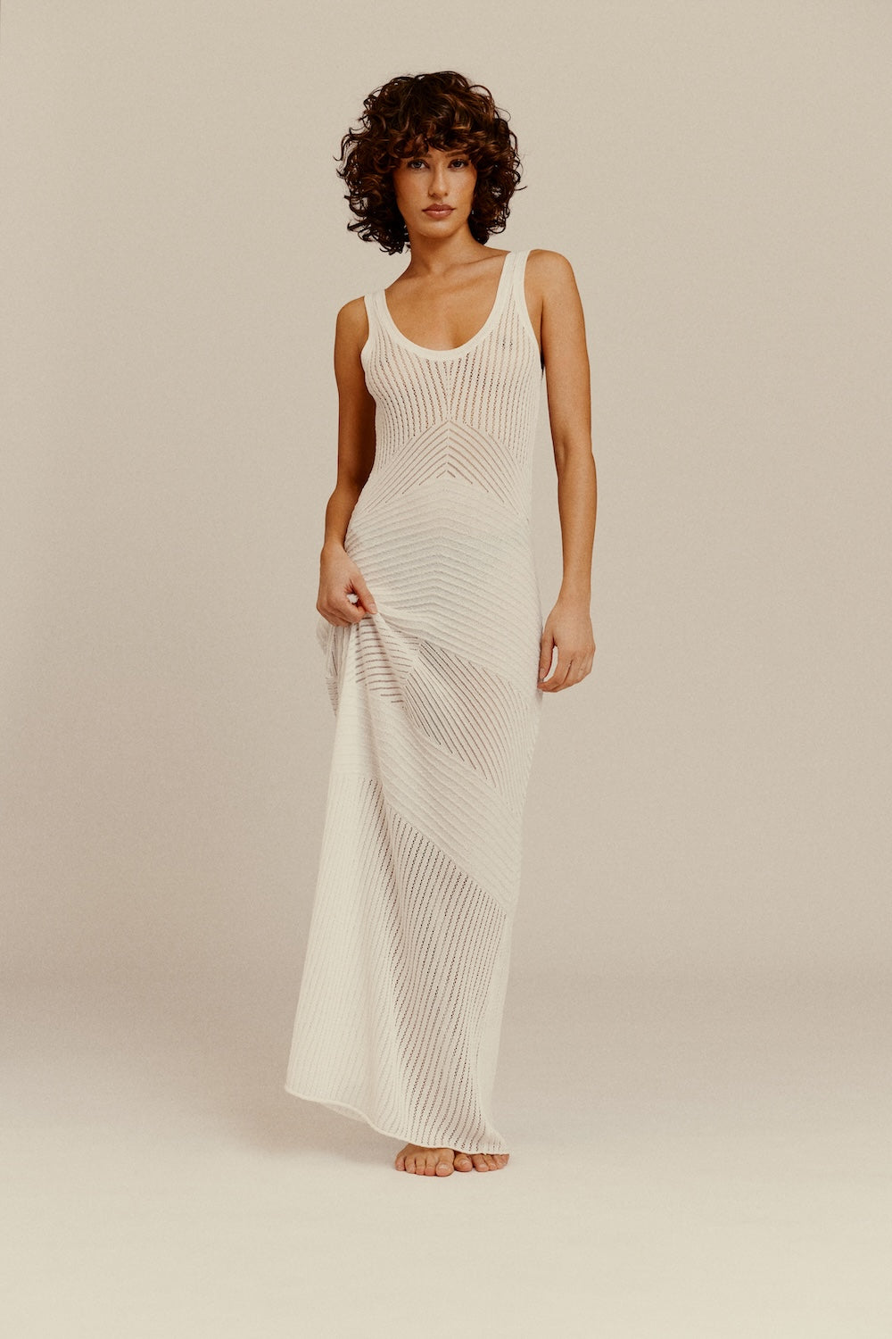 SANDWALK DRESS WHITE