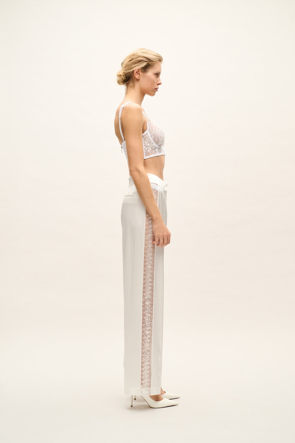 WHITE ELECTRIC DESIRE BUSTIER