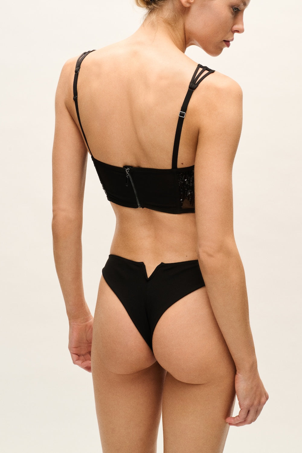 BLACK ELECTRIC DESIRE BUSTIER