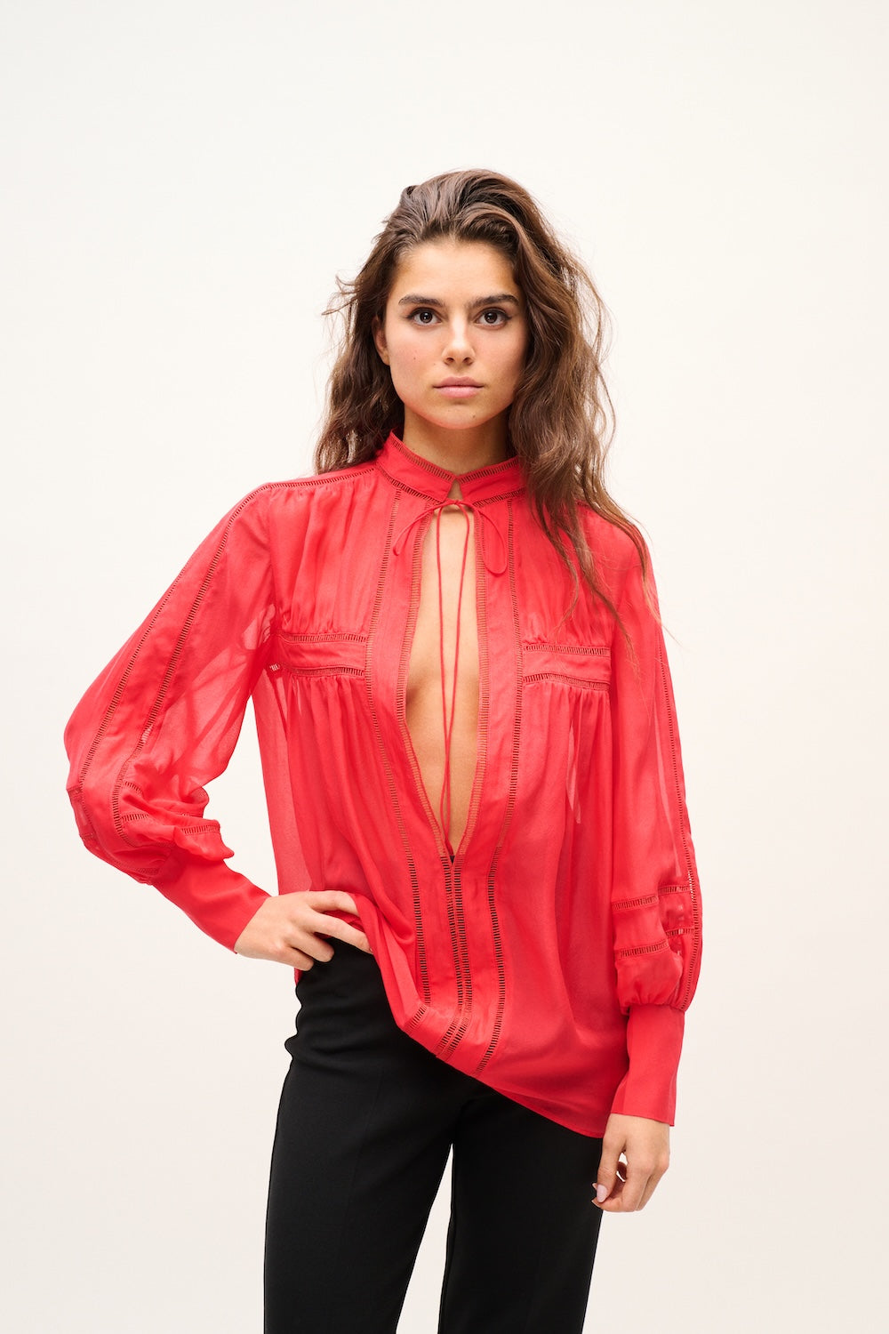 SHIRT BLACK FEVER TOMATO